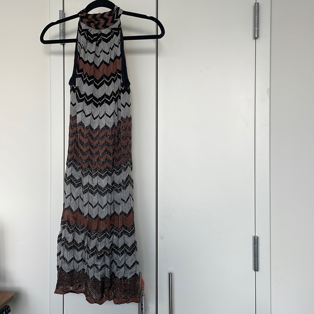 Chevron short sleeve dress